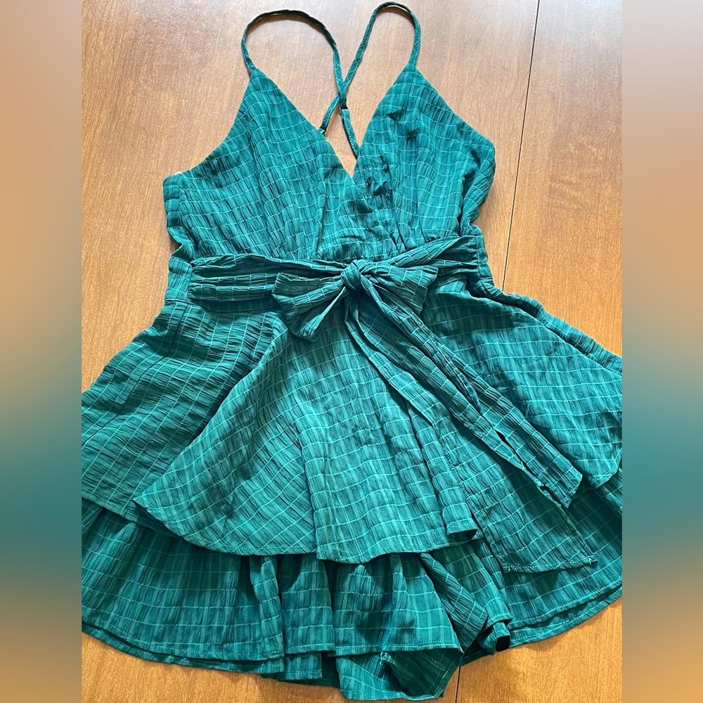 Brooklyn’s, green romper perfect for summer!